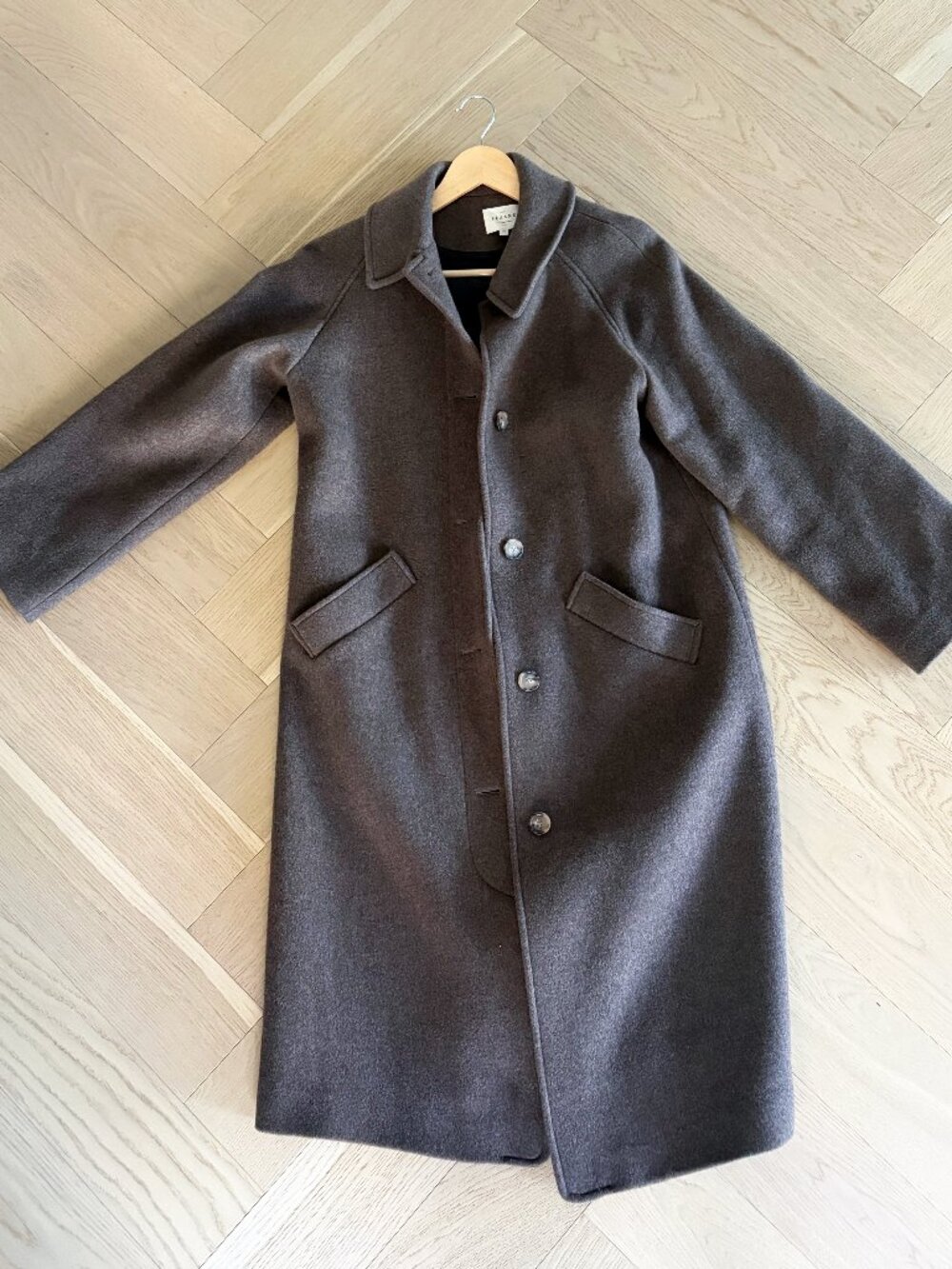 Sezane Taupe Clyde Coat, size 36